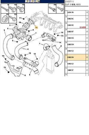 Turbo Ara Geçme 207 307 308 407 5008 Partner Tepee C3 C4 C5 (0382.EK)