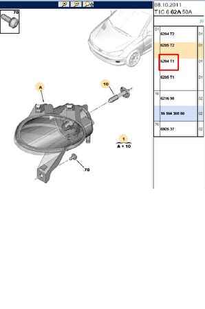 Sis Lambası Sol 206 (DEPO5502005L-6204.T1)