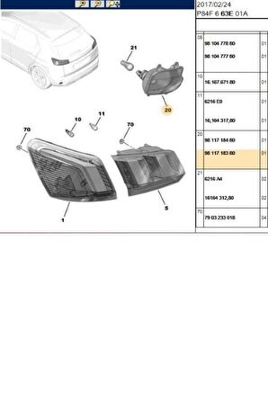 Sol Arka Sis 3008 (9811718380-BPE350037)