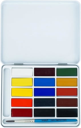 Simply D134500015 sulu boya, metal, sınıflandırılmış, 15'li set