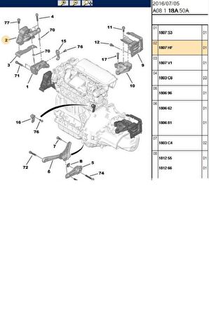 Motor Takozu C3 1007 14HDI 8V (R59843-1807.HF)