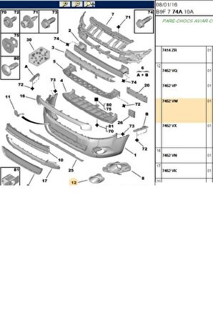 Sis Çerçeve Sol Partner Tepee (7452.VW-BPE309201)