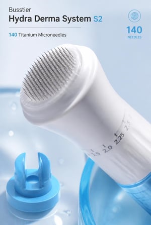 Hydra Derma System 140 Microneedling Serum Applicator 140 İğneli Hydra Needle Cilt Bakım Kalemi Anti Aging Gözenek Sıkılaştırıcı Serum Uygulama Cihazı