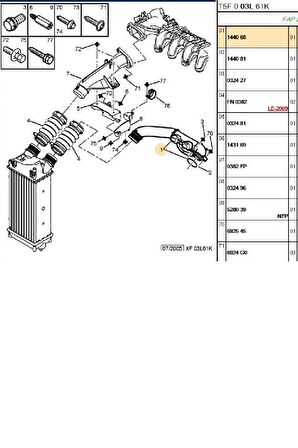 Turbo Susturucu 307 308 5008 Partner Tepee C3 C4 Berlingo (1440.68-Y32159-0400404)