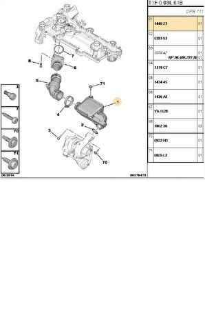 Turbo Susturucu 206 207 307 C1 C2 C3 Xsara (1440.23-CM41671)