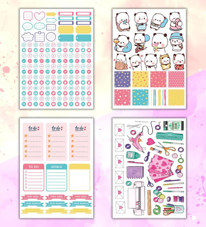 Girl Power My DIY Sticker Book 24 * 17 cm 16 Sayfa Özel Tasarım Rengarenk Sticker Kitabı