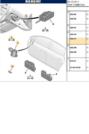 Sağ Ayna Aydınlatma C4 Picasso (6325.G7)