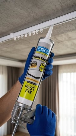 MADE Professional High Tack Hızlı Montaj Yapıştırıcısı - 280 ml - 350 kg Taşıma Kapasitesi, Korniş, Süpürgelik ve Ayna Montajı İçin Ekstra Güçlü Universal Yapıştırıcı