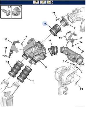 Turbo Hortumu 207 1007 Partner Tepee 1.6 (R15485-İBR17637)