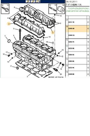 Üst Kapak Conta C2-C3-C4 206-307 TU5JP4 (0249.A9-83026209)