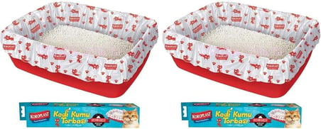 Büzgülü Kedi Kumu Poşeti 7'li Set, 82x50 cm Extra Güçlü Büzgülü Kolay Bağlama, Pratik Sızdırmaz Kullan-At Torbası, Kedi Tuvalet Kabına Uygun, Hijyenik Temizlik Sağlayan Kedi Kumu Torbası