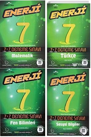 Palme Yayınları Enerji 7.sınıf Deneme Seti 4 Kitap