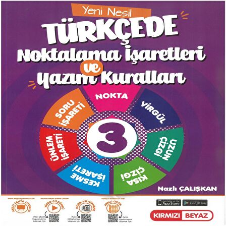 Kırmızı Beyaz 3.sınıf Yeni Nesil Dört İşlem - Yazım Noktalama Türkçe Matematik Seti 2 Kitap