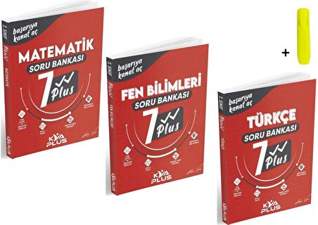 KVA Yayınları 7. Sınıf Matematik Fen Türkçe Plus Serisi Soru Bankası Seti Yeni