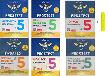 Bilfen 5. Sınıf Protest Matematik Fen Türkçe Sosyal İngilizce Din Soru Bankası Seti