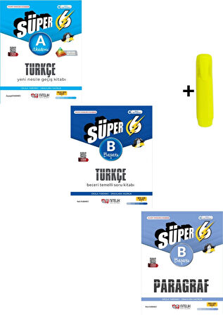 Nitelik Yayınları 6. Sınıf Türkçe (A) (B) Paragraf Beceri Temelli Soru Kitabı Seti Yeni