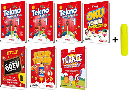 Kırmızı Beyaz Tekno 1.Sınıf 2.Dönem Tüm Dersler 7'li Set