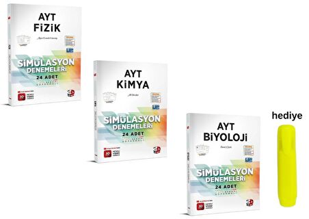 3D Yayınları AYT Fizik Kimya Biyoloji Simülasyon Deneme Seti
