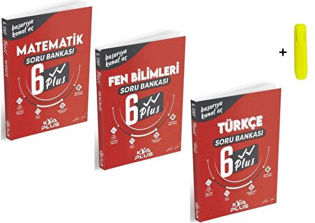 KVA Yayınları 6. Sınıf Matematik Fen Türkçe Plus Serisi Soru Bankası Seti Yeni