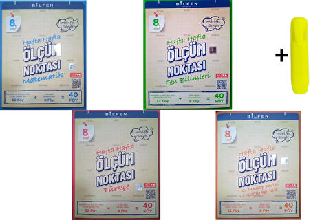 Bilfen 8. Sınıf Matematik Fen Türkçe Sosyal Hafta Hafta Ölçüm Noktası Yeni