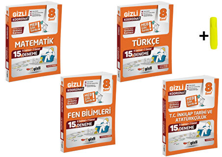 Gizli Lgs 8. Sınıf Matematik Fen Türkçe İnkılap 15'li Deneme-Meb Gibi Sordu