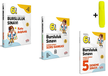 6. Sınıf Bursluluk Sınavı Konu Soru Deneme Seti Editör Yayınları