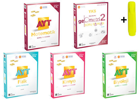ÜçDörtBeş Yayınları AYT Matematik Geometri Fizik Kimya Biyoloji Soru Bankası Yeni