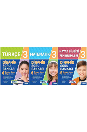 3. Sınıf Dinamik 3'lü Set (TÜRKÇE MATEMATİK HAYAT B. & FEN B.)