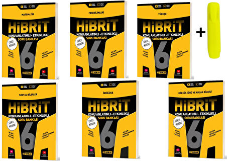 Hız Yayınları 6.sınıf Hibrit Tüm Dersler Soru Bankası Seti Yeni