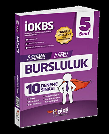 Gizli 5. Sınıf İOKBS Bursluluk 10 Deneme Sınavı Ve Soru Bankası Maarif Model