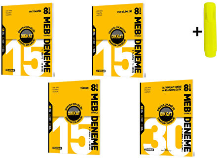 Hız Yayınları Hız 8. Sınıf 15 Li Matematik Fen Türkçe İnkılap Deneme Yeni