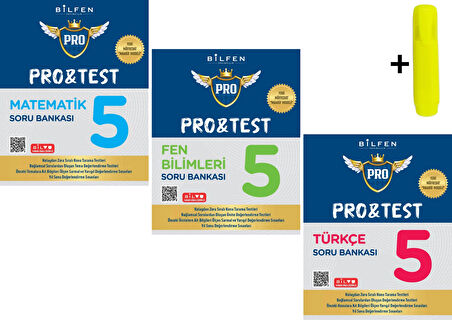 Bilfen 5. Sınıf Protest Matematik Fen Türkçe Soru Bankası Seti