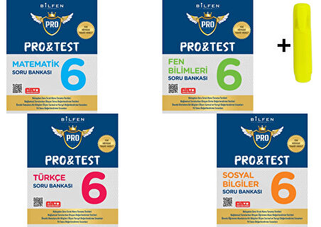 Bilfen Yayıncılık 6.Sınıf Pro&Test Matematik Fen Türkçe Sosyal Soru Bankası Yeni
