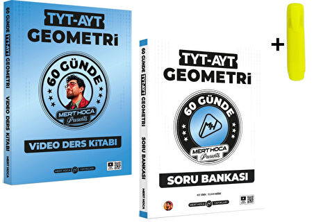 60 Günde TYT-AYT Geometri Video Ders Ve Soru Kitabı Mert Hoca Yayınları