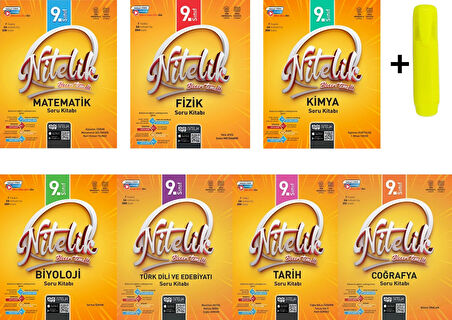 Nitelik 9.sınıf Tüm Dersler Soru Kitabı Seti Beceri Temelli Yeni 7 Kitap