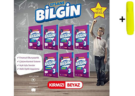 Kırmızı Beyaz Yayınları 3. Sınıf Efsane Bilgin Set Yeni