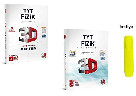 3D Yayınları Tyt Video Destekli Fizik Defter ve Soru Bankası Seti