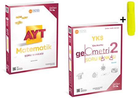 ÜçDörtBeş Yayınları AYT Matematik Geometri Soru Bankası Seti Yeni