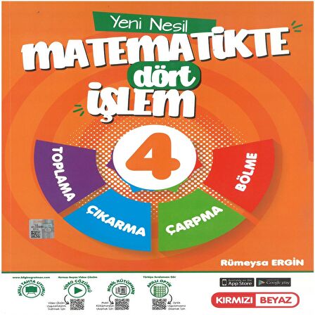 Kırmızı Beyaz 4.sınıf Yeni Nesil Dört İşlem - Yazım Noktalama Türkçe Matematik Seti 2 Kitap