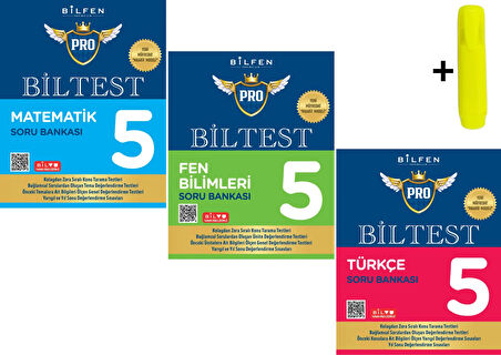 Bilfen 5. Sınıf Biltest Matematik Fen Türkçe Soru Bankası Seti