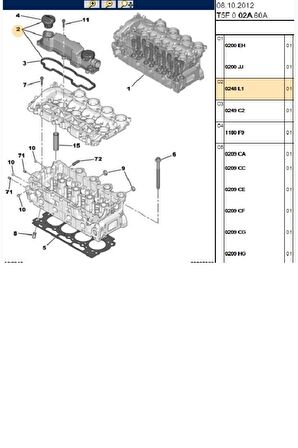 Subap Kapak 206 207 307 C2 C3 Berlingo (0248L1)