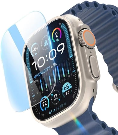 Engo Apple Watch Ultra 3 49mm İle Uyumlu Ekran Koruyucu Çizilmeye Dayanıklı Akıllı Saat Koruması, 9h Temperli Kırılmaz Esnek Nano Cam, Hd Şeffaf 2 Adet