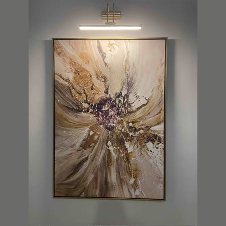 35 Cm Elektrikli 4000k Soft Beyaz Enerji Tasarruflu Flüt Led Aplik Banyo Tablo Çalışma Masası Duvar Sanat Eseri Ayna Dekoratif ve Modern Aydınlatma Gümüş (Krom) Renk (Eskitme)