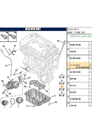 YAĞ FİLTRESİ PEUGEOT CITROEN TU ET3 MOTOR TÜM MODELLER