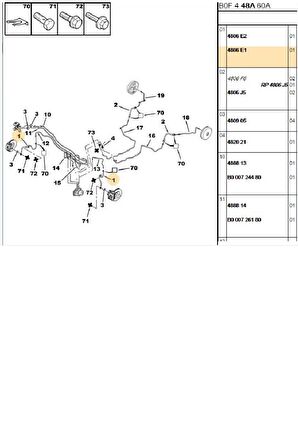 Ön Sol Fren Hortumu 107 (2761117002-4806E1)