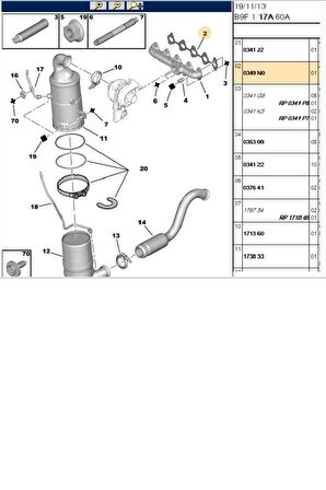 Eksoz Manifold Contası Tüm Seri(0349N0-41706021)