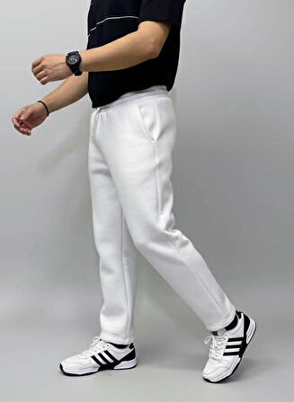 Kışlık 3 İp Şardonlu Düz Paça Tam Kalıp Eşofman Altı