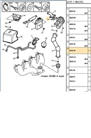 Egr Contası 307 308 407 508 607 Expert C4 C5 Jumpy Scudo DW10 (16282N)