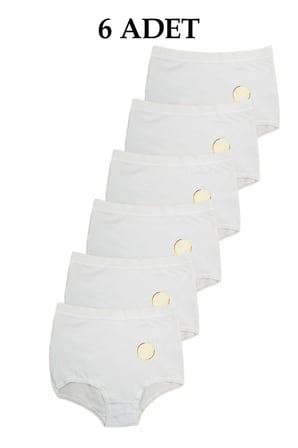 Toparlayıcı Yüksek Bel Kadın Külot 6'lı Paket