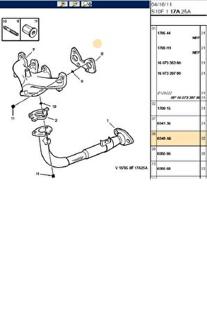 Egzoz Manifold Contası Tkm (023697581-0349A6-170915)